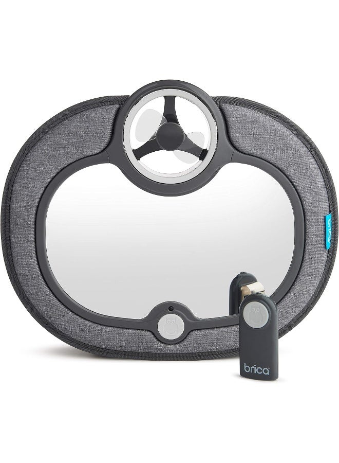 MunchkinÂ® BricaÂ® Breeze Baby in-SightÂ® Fan Car Mirror, Grey - Image 1