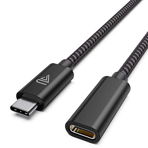 Faracent USB C Extension Cable (20Gbps/240W/1.5Ft), USB 3.2 Type C 3.1 Male to Female Extension Charging & Sync for iPhone 16 15 Pixel PSVR2 MacBook Air Pro/New iPad Dell XPS Surface Book -Black - Image 1