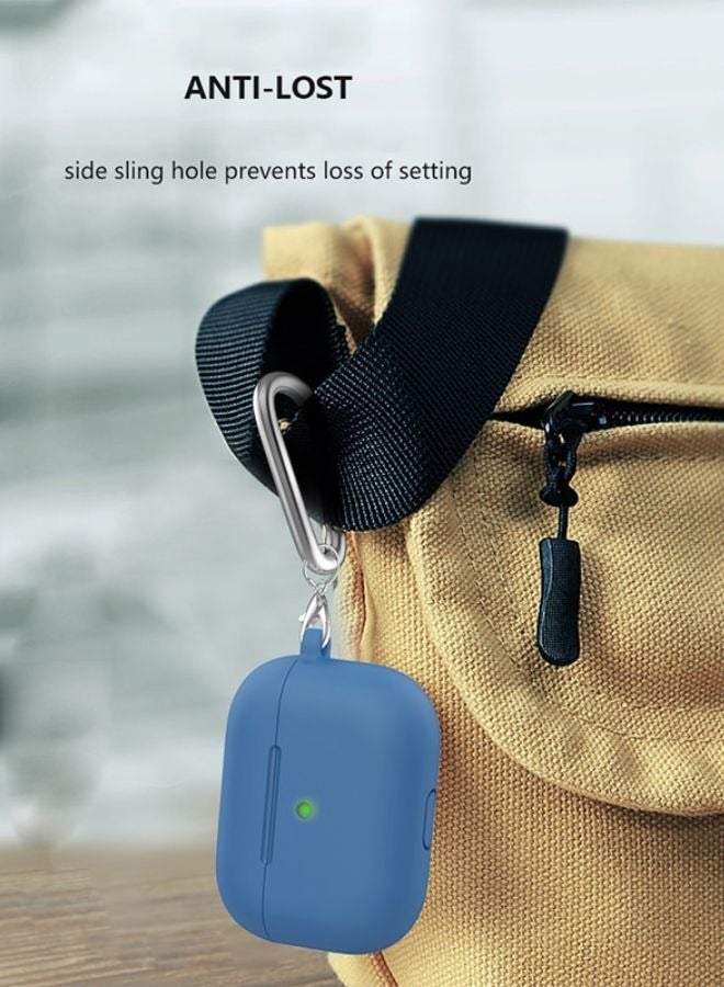 LEEKA AirPods Pro Silicone Case with Metal Clip - Shockproof, Dust-Resistant, Anti-Slip Protective Cover with Keychain Hook for Secure Fit - Durable, Scratchproof Shell for AirPods Pro White - Image 2