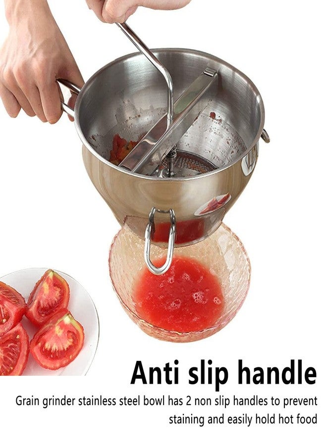ZERONE Stainless Steel Food Mill with 3 Grinding Discs Ergonomic Rotary Food Mill for Mashed Potatoes Tomato Sauce Baby Food Jam Puree - Image 2