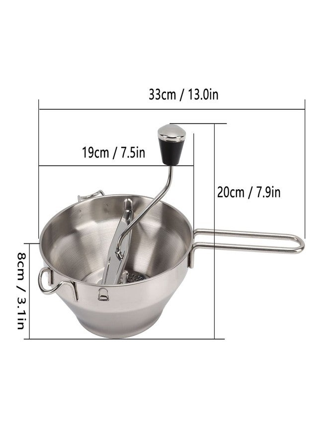 ZERONE Stainless Steel Food Mill with 3 Grinding Discs Ergonomic Rotary Food Mill for Mashed Potatoes Tomato Sauce Baby Food Jam Puree - Image 5