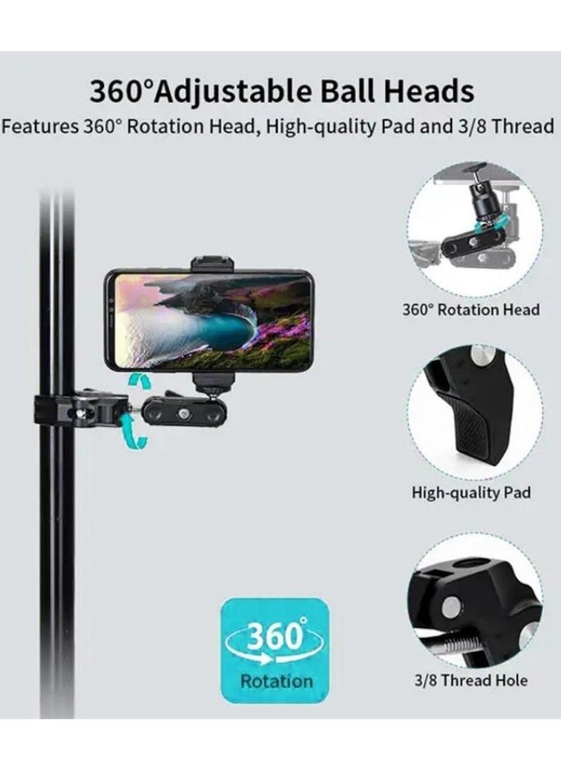 JMARY SR-56 Aluminum Handlebar Crab Clamp Magic Arm Rod Mount - Image 2