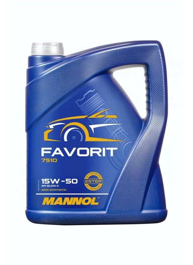 MANNOL - Mannol Favorit 15W-50 - 5L - Image 1