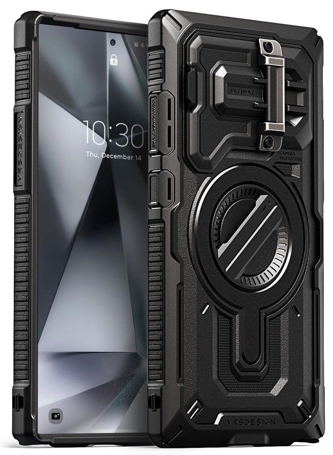 VRS DESIGN Terra Guard Ultimate for Galaxy S24 Ultra Phone Case (2024), Premium Sturdy Fully Coverd Camera Lens Protection Cover Case Compatible with Magsafe (Matte Black) - Image 1