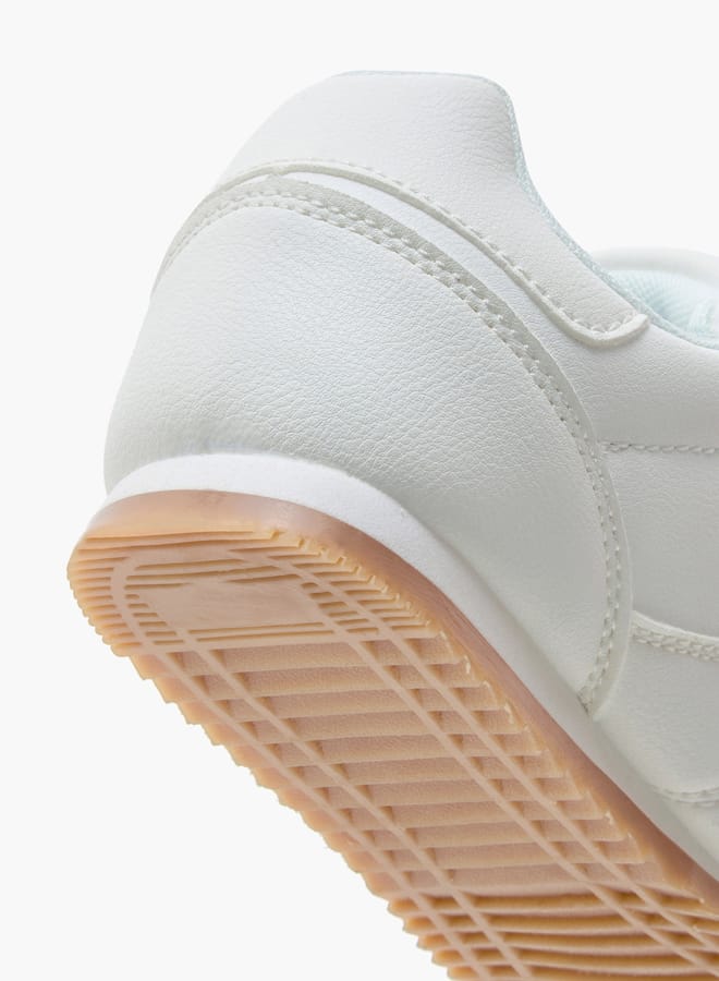 Dash Boys Stitch Detail Sneakers with Lace-Up Closure - Image 4