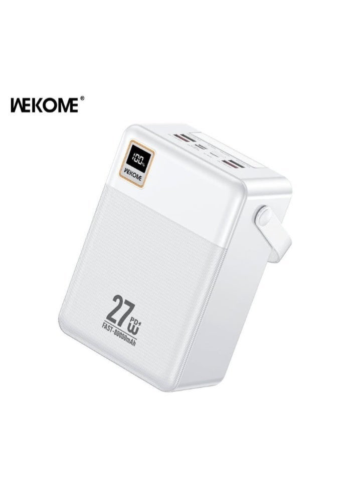 WEKOME WP-99 Power Bank – 80,000mAh Super High Capacity Portable Charger with Dual USB Fast Charging, LED Digital Display, Multi-Device Compatibility, Long-Lasting External Battery Pack - Image 1