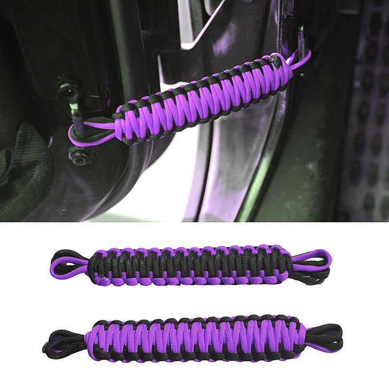 Door Limiting Straps Compatible with 19972024 Jeep Wrangler TJ JK JKU JL JLU Gladiator JT Interior Accessories Swing Door Check Limiter Purple 2 Pack