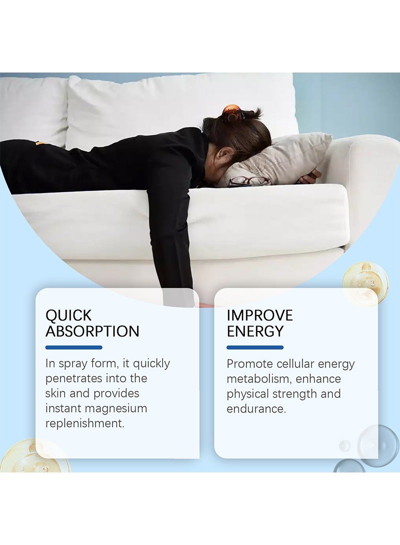 ساوث مون 2 حزمة رذاذ زيت المغنيسيوم جنوب القمر ، يساعد على تخفيف الإجهاد وتعزيز جودة النوم ، يغذي الجلد ، يخفف من آلام العضلات (60 مل + 60 مل) - Image 5