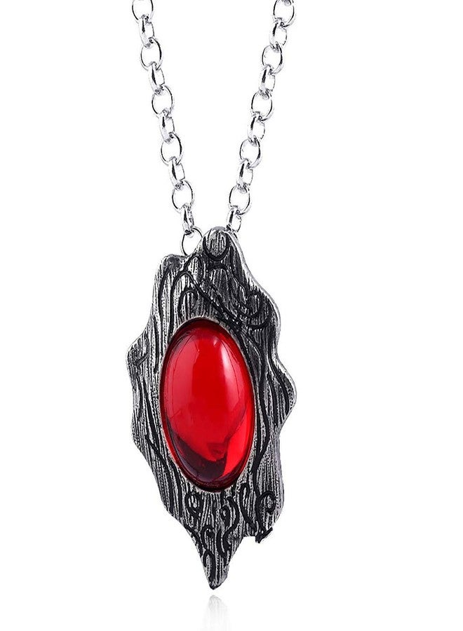 DUNHAO COS Anime Red Crystal Pendant Necklace Amulet Gift for Men and Women Halloween Cosplay Accessory-B - Image 1