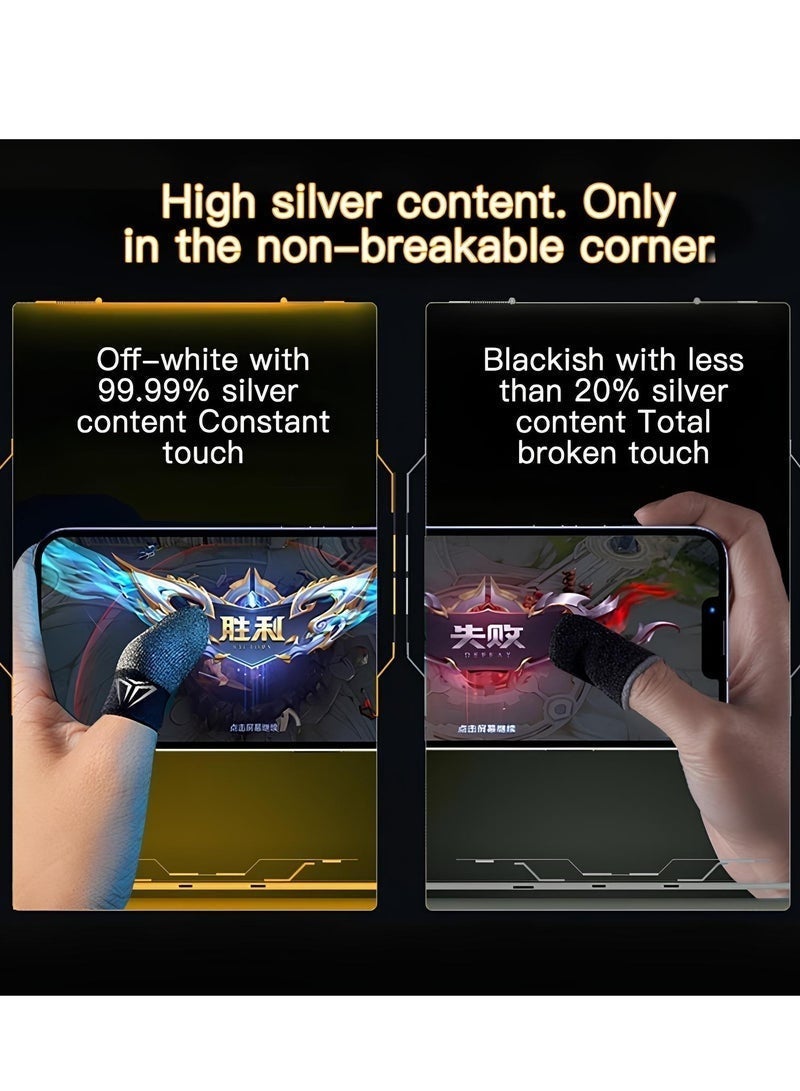 بابونا زوجان من أغطية الأصابع المخصصة للألعاب، أغطية للأصابع مخصصة للعبة PUBG Mobile، قفازات مقاومة للانزلاق مع صندوق، إكسسوارات ألعاب، أغطية أصابع وقفازات للألعاب المحمولة، أغطية أصابع مقاومة للعرق - Image 3