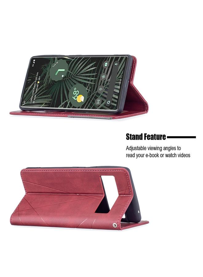 S-TOP Case For Google Pixel 6 Pro Prismatic Invisible Magnetic Horizontal Flip Phone Leather Case with Holder & Card Slots & Photo Frame - Image 4