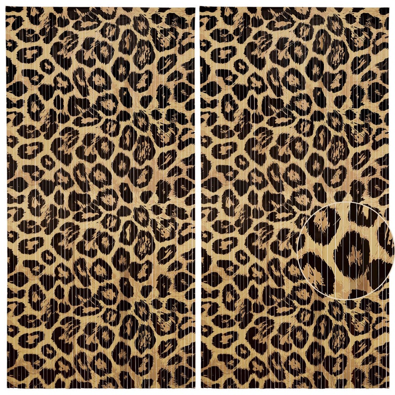 Kriyokiaa 2 Pack Cheetah Backdrop Party Decorations Leopard Print Fringe Backdrop Foil Fringe Birthday Decorations for Wild Party Decor for Birthday Bachelorette Photo Booth - Image 2
