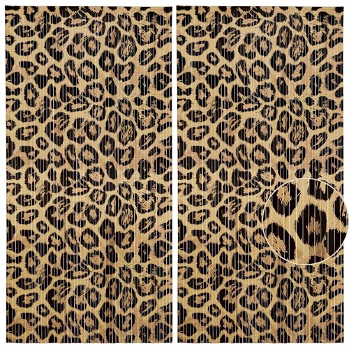 Kriyokiaa 2 Pack Cheetah Backdrop Party Decorations Leopard Print Fringe Backdrop Foil Fringe Birthday Decorations for Wild Party Decor for Birthday Bachelorette Photo Booth - Image 1