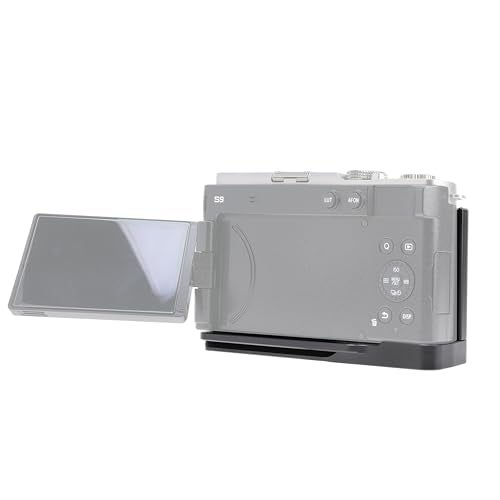 FocusFoto L-Shaped Handle Grip Quick Release Plate for Panasonic Lumix S9 Camera - Aluminum Alloy Handgrip, Built-in Baseplate Compatible with Arca Swiss Tripod Mount (Full Black) - Image 5