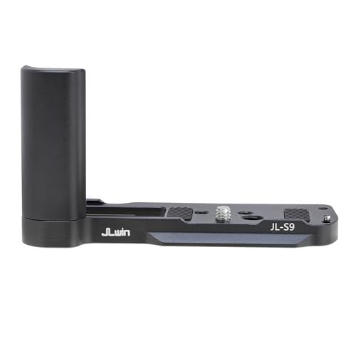 FocusFoto L-Shaped Handle Grip Quick Release Plate for Panasonic Lumix S9 Camera - Aluminum Alloy Handgrip, Built-in Baseplate Compatible with Arca Swiss Tripod Mount (Full Black) - Image 2