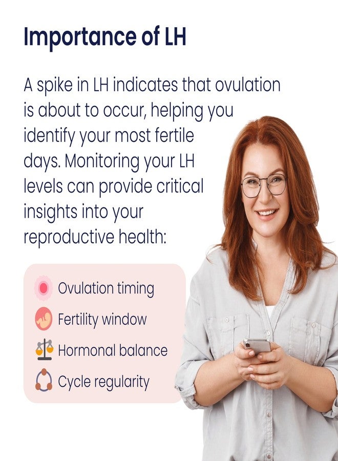 Vivoo Ovulation Test & Predictor Kit: Track Your Cycle and Test Results with Vivoo App, Includes 25 Individually Wrapped Ovulation (LH) Tests, 5 Pregnancy (HCG) Tests with 30 Cups - Image 4