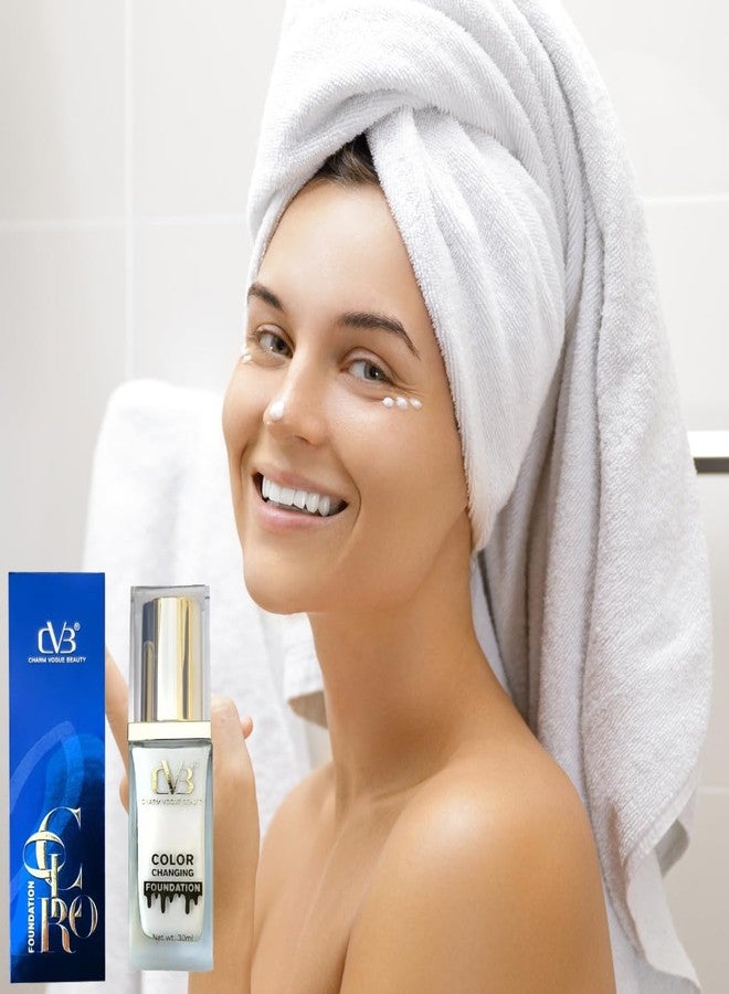 CVB C110 Color Changing Foundation, 30ml, Lightweight Full Coverage, Skin Tone Adapting - Image 3