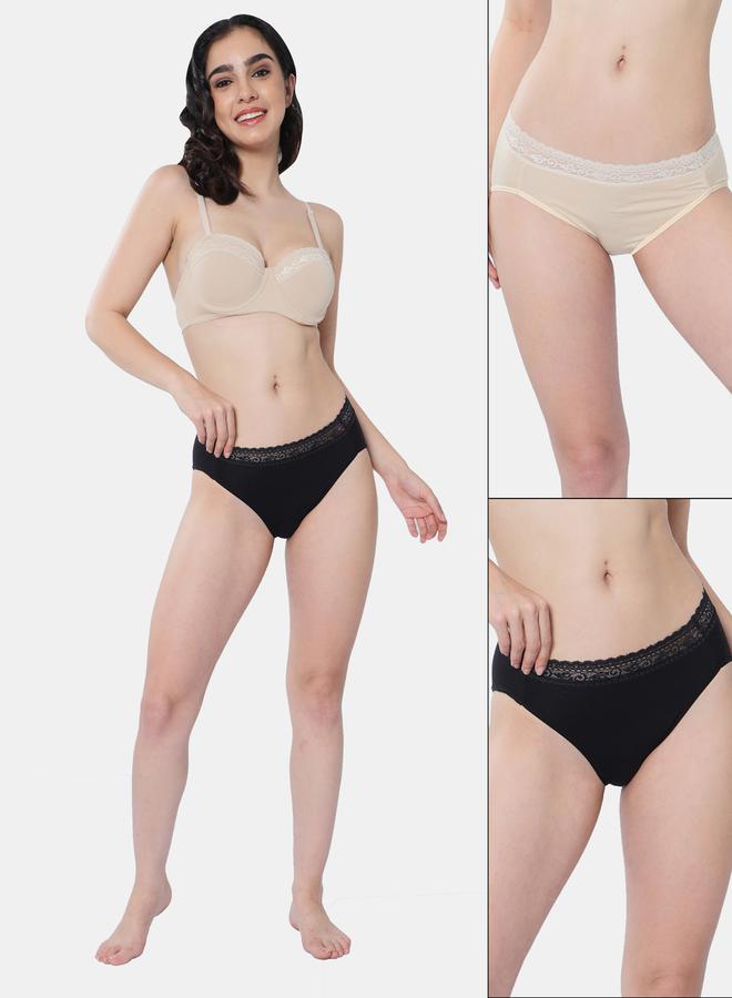 Envie Pack of 2 - Lace Detail Waistband Hipster by Styli  - Image 1