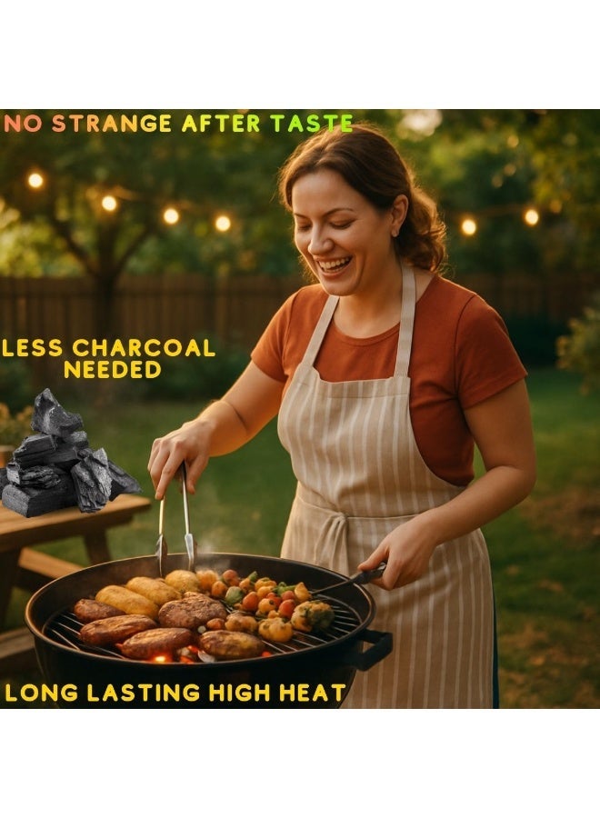 Pure Fire Natural Charcoal 2KG – 100% Hardwood | High Heat, Low Ash | Long-Lasting Restaurant-Grade BBQ Charcoal for Grilling, Smoking & Kamado Cookers | Eco-Friendly Outdoor Cooking Fuel - Image 5