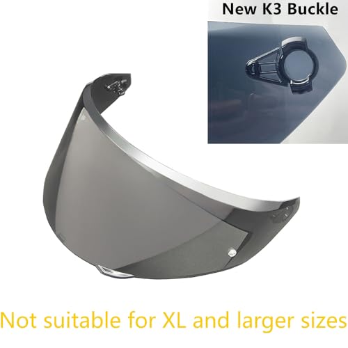 YMTSGEQ Replacement Helmet Visor for New K3, Motorcycle Helmet Shield Faceshield Visor Lens Compatible with AGV K3 DOT(E2206) Helmet(Light Black) - Image 2