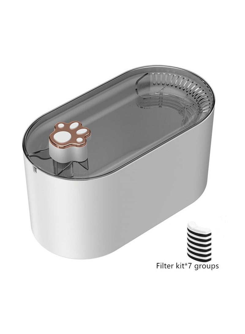 صن هوم نافورة شرب أوتوماتيكية للحيوانات الأليفة بسعة 3 لتر مع فلتر متعدد - سعة كبيرة وتشغيل هادئ ونافذة مياه صافية - Image 1