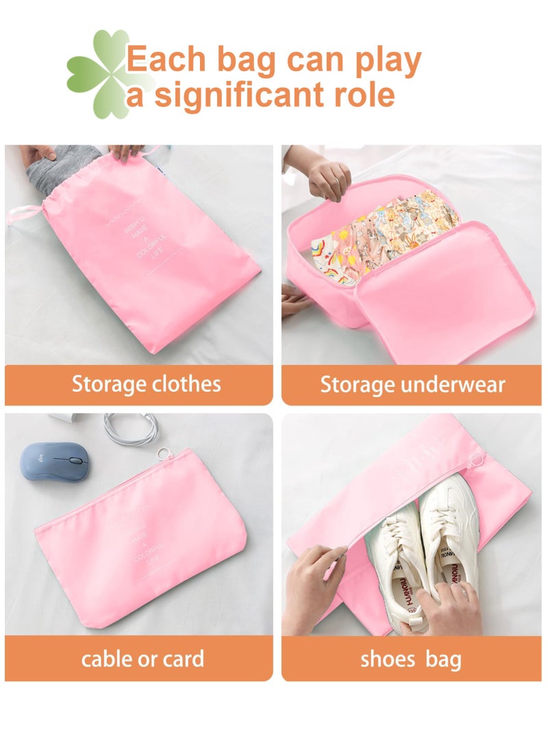 URbazaar 8Pcs Travel Luggage Packing Organizers Set with Toiletry Diaper Bag - Image 3