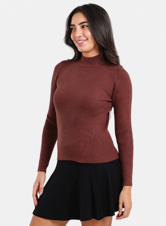 Carina Ribbed High Neck Pullover - Image 2