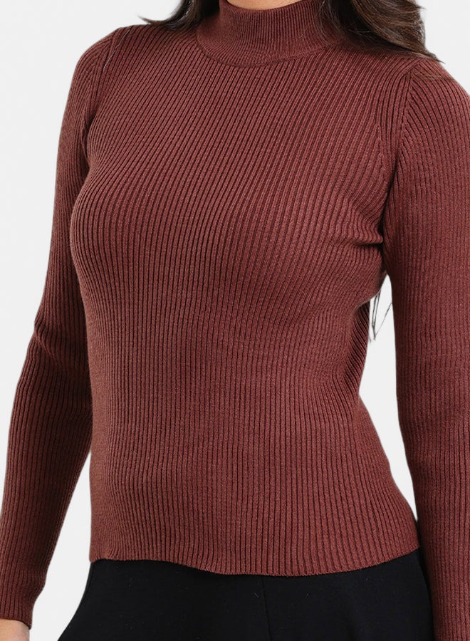Carina Ribbed High Neck Pullover - Image 3