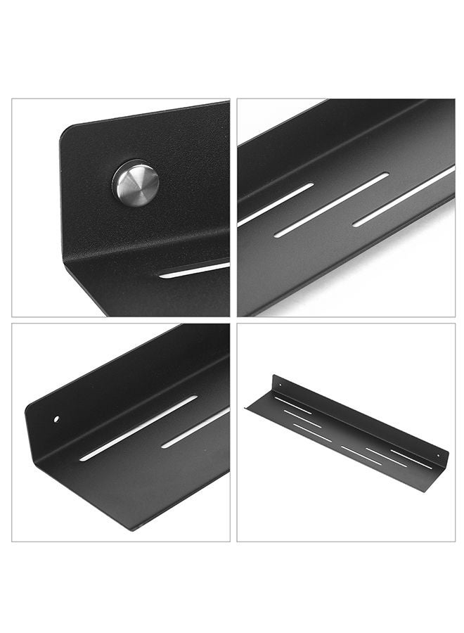 NIBEMINENT Multifunctional Wall Mounted Storage Shelf Black 5.20x10.80x0.705centimeter - Image 3