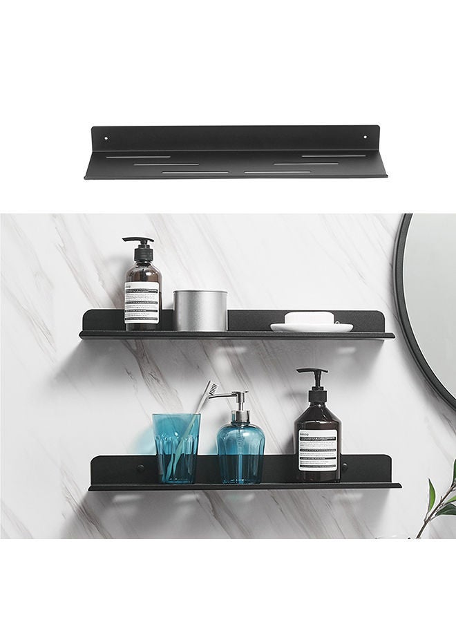 NIBEMINENT Multifunctional Wall Mounted Storage Shelf Black 5.20x10.80x0.705centimeter - Image 4