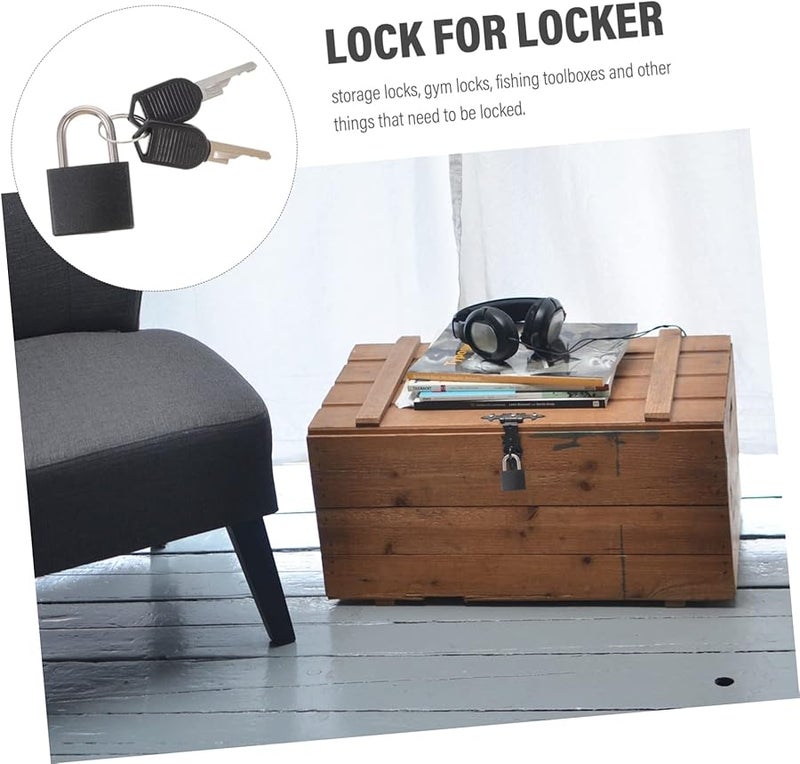 Brass Mini Padlock 2 Pack Security Lock for Backpack Briefcase Travel Jewelry Box - Image 4