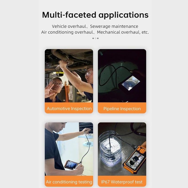 FTVOGUE Dual Lens Endoscope Camera 1080P HD Borescope With 4 3 Inch LCD Screen 10m IP67 Waterproof - Image 4