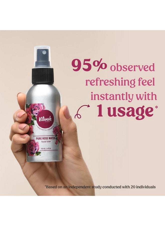 فيلاه ستور تونر ماء الورد للوجه، جل جولاب نقي وطبيعي 100%، يرطب ويقلل المسام المفتوحة للحصول على بشرة متوهجة، تونر خالٍ من الكحول لبشرة متوهجة، للرجال والنساء، 100 مل - Image 5