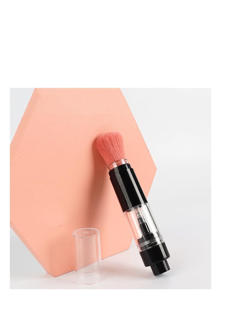 Spray Applicator Brush, Foudation Blush Brush Cosmetic Tool, Makeup Brush with Refillable Loose Powder Bottle Jars, Suitable for Blush, Highlight, Contour (Pink Blush Brush)  - Image 5