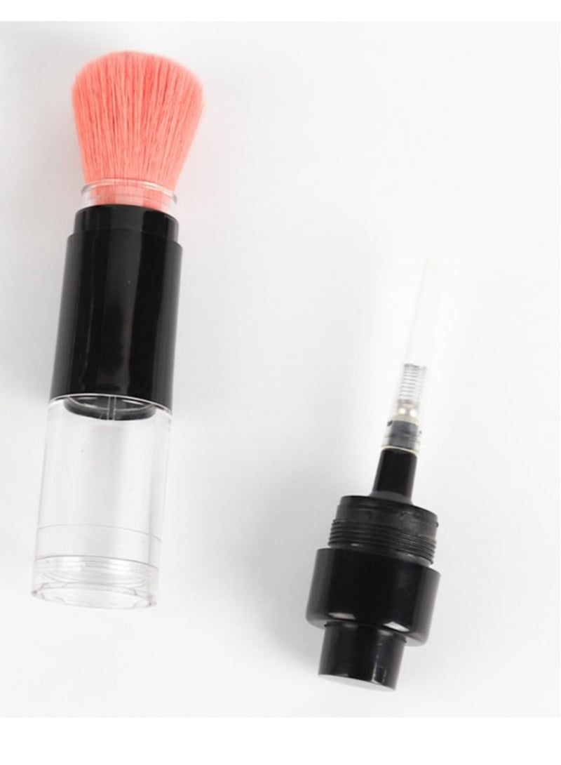 Spray Applicator Brush, Foudation Blush Brush Cosmetic Tool, Makeup Brush with Refillable Loose Powder Bottle Jars, Suitable for Blush, Highlight, Contour (Pink Blush Brush)  - Image 4