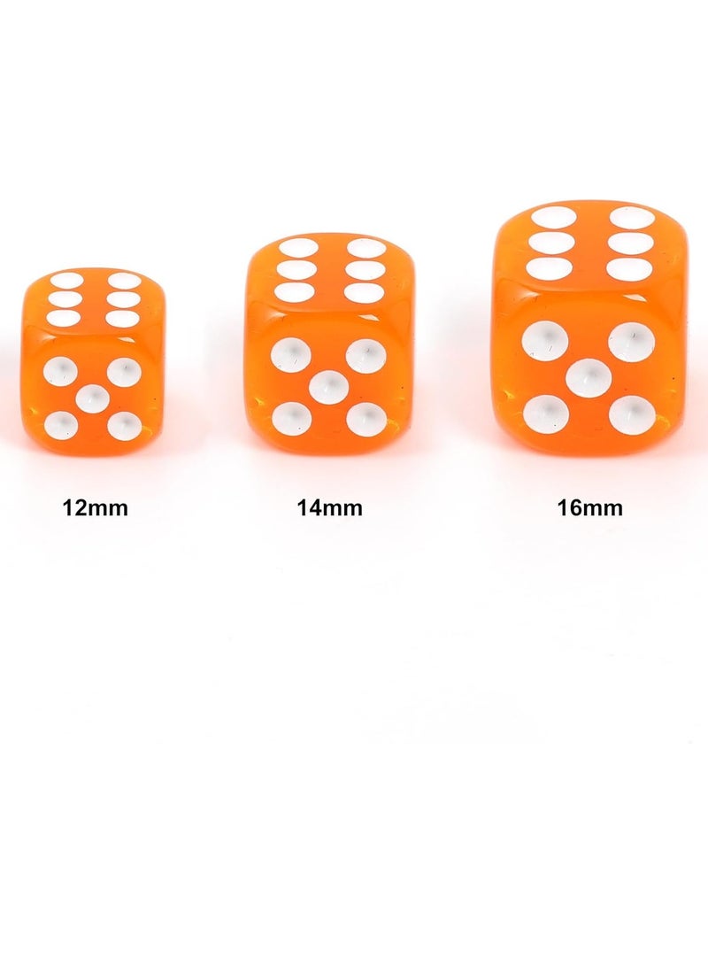 general 100Pcs Colored Dice Set Standard 16mm Game Dice Bulk with a Black Drawstring Storage Bag, for Learning, Dice for Classroom - Image 2
