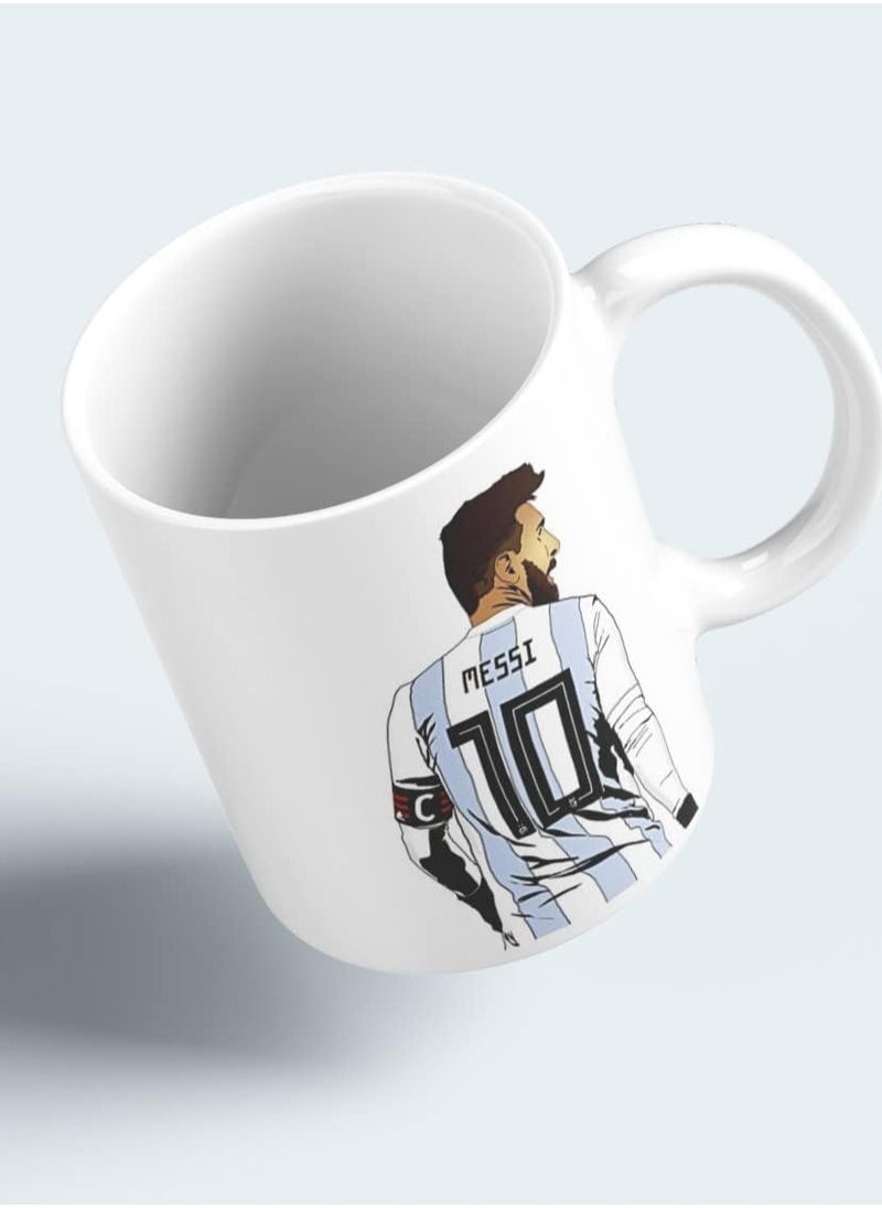 URBANTRANDS - Messi with Cool Look Printed on Coffee Mug - Image 1