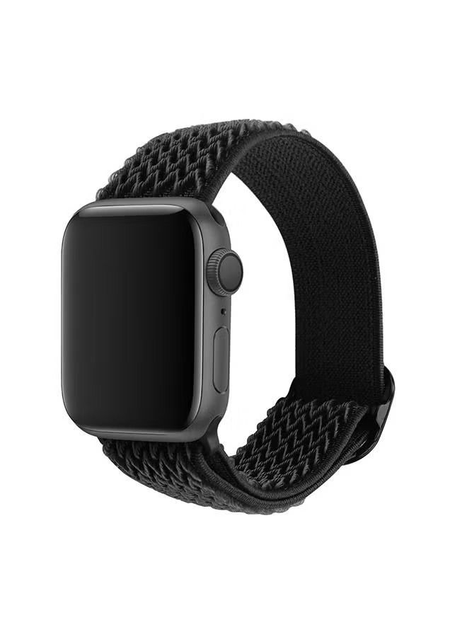 IAF Braided Solo Loop Stretchy Strap Compatible with Apple Watch Band SE 42/44/45mm iWatch Series 7/6/5/4/3/2/1 - Image 1