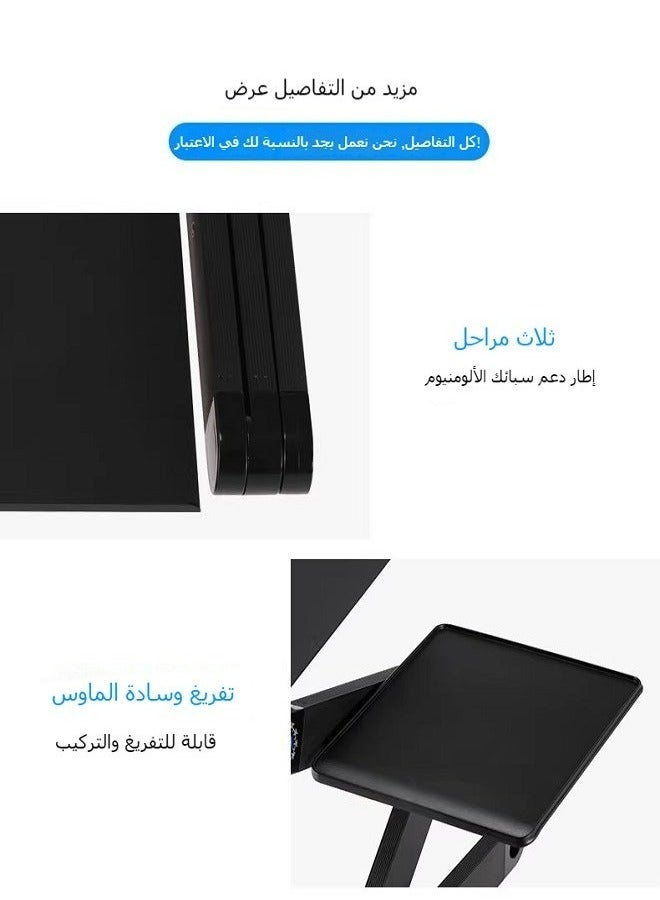 Adjustable Laptop Stand and Lap Desk for Laptop Adjustable Laptop Desk for Lap Aluminum Laptop Stand for Bed Laptop Cooling Stand Laptop Holder desk for bed desktop stand computer lap desk - Image 5