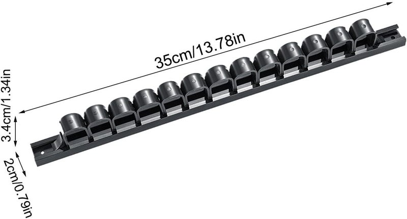 Wrench Holder Rack, Tool Display Rack, Ergonomic Wall Driver Organizer | Wrench Display Rack, Black Wrench Holder for Workshop, Garage, Hardware Store, Home - Image 5