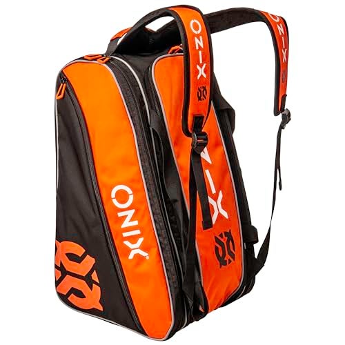 ONIX Pickleball Pro Team Long-Lasting Durability Hook and Loop Closure Easy to Carry Straps with Pockets Paddle Bag — Orange/Black - Image 1