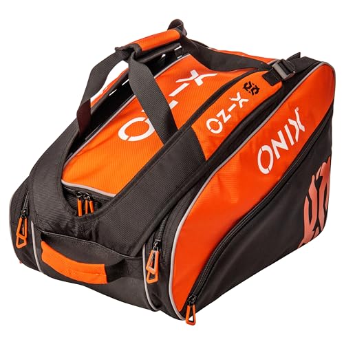 ONIX Pickleball Pro Team Long-Lasting Durability Hook and Loop Closure Easy to Carry Straps with Pockets Paddle Bag — Orange/Black - Image 4
