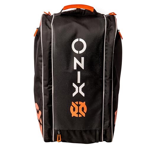 ONIX Pickleball Pro Team Long-Lasting Durability Hook and Loop Closure Easy to Carry Straps with Pockets Paddle Bag — Orange/Black - Image 2