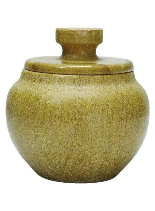 Chinkara Jaisalmer Yellow Stone Handi, 200Ml(4Inch * 4Inch * 3Inch)