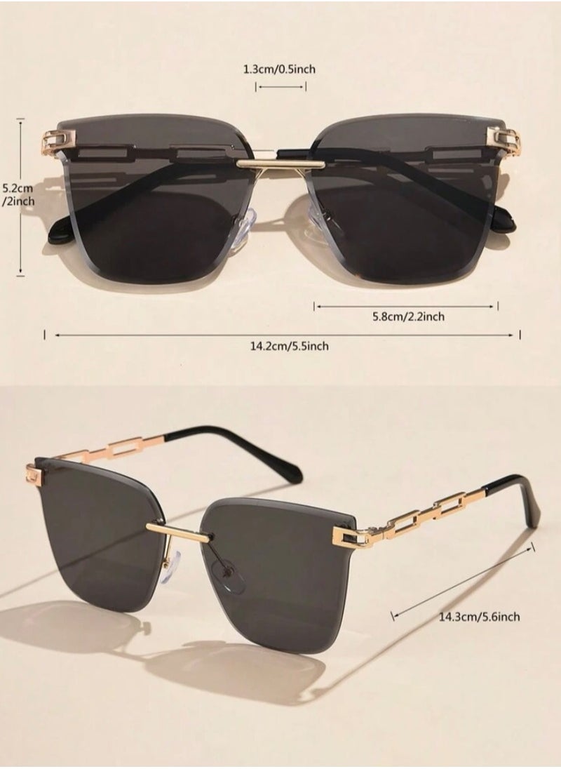 JewelryPalace Elegant And Modern Women's Sunglasses With Black Lenses  - Image 5