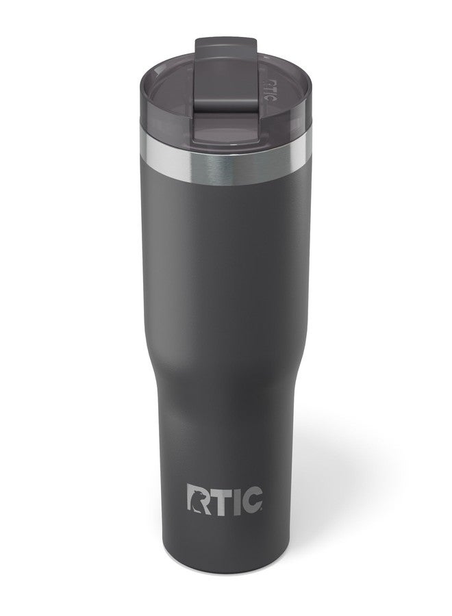 RTIC 20oz Essential Tumbler with Lid, Ceramic Lined, Insulated, Stainless Steel, Metal, Double Wall Vacuum-Insulation, Travel Cup for Iced Coffee, Tea, Hot and Cold Drink, Graphite - Image 1
