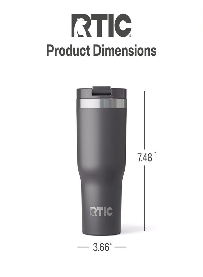 RTIC 20oz Essential Tumbler with Lid, Ceramic Lined, Insulated, Stainless Steel, Metal, Double Wall Vacuum-Insulation, Travel Cup for Iced Coffee, Tea, Hot and Cold Drink, Graphite - Image 5