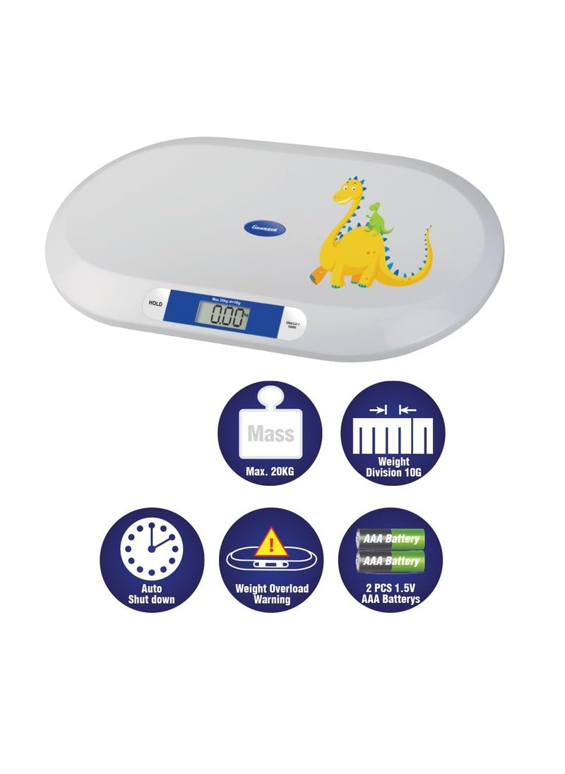 Granzia Granzia Neo Delicato Digital Baby Scale – High-Precision Weighing for Infants (Up to 20kg)  - Image 2