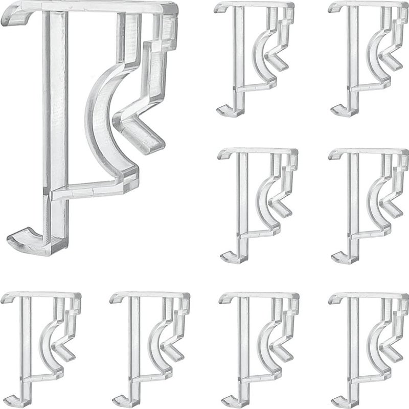 Cutelec Valance Clips 2inch 20pcs Clear Plastic Hidden Retainer Holder for Window Blind ValanceHorizontal Faux Wood Blinds Parts