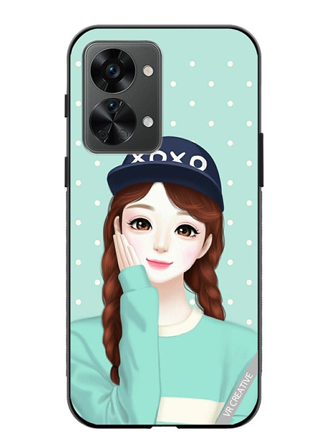 VR CREATIVE Protective Case Cover For OnePlus Nord 2T Xoxo Girl Design Multicolour - Image 1